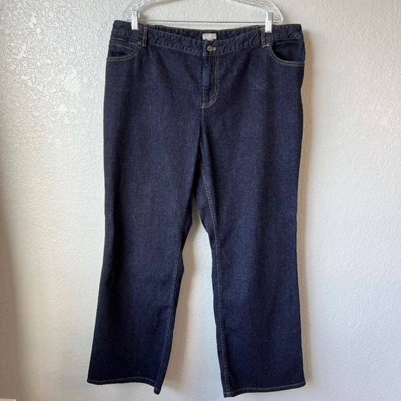 J. Jill Bootcut Stretch Dark Wash Jeans - Picture 1 of 9